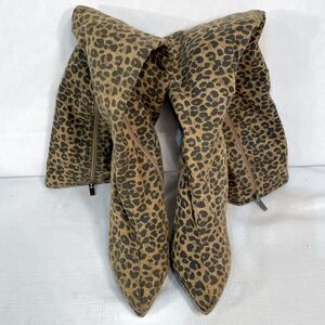 Colin Stuart Leopard Print Heeled Boots